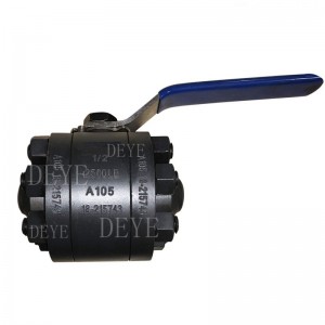A105 forged 800LBS 3-pcs ball valve with NPT